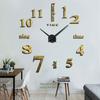 Modern Numbers Letters 3D Wall Clock Sticker DIY Living Room Art Hanging Decor
