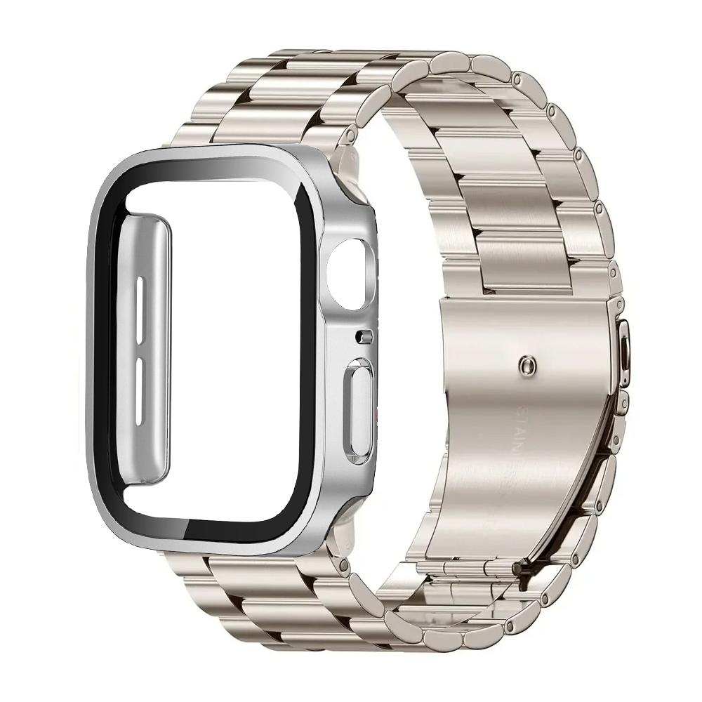 Ремешок и корпус из нержавеющей стали для Apple Watch Ultra 3 49 мм, ремешок 40 мм 44 мм 45 мм 41 мм, браслет correas iwatch Series 6/7/8/9