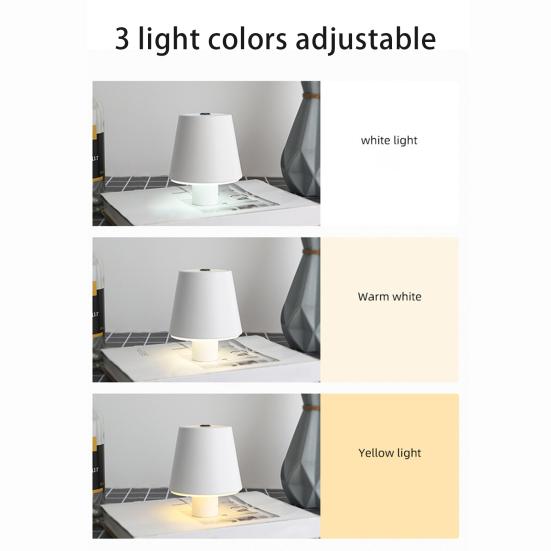 Перезаряжаемая беспроводная лампа-бутылка с сенсорным управлением и регулируемой яркостью, без мерцания, защита глаз, портативная беспроводная настольная лампа, светодиодный светильник