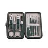 "Green Manicure Tool Set: Professional Nail Clippers & Dead Skin Scissors with Storage Box"