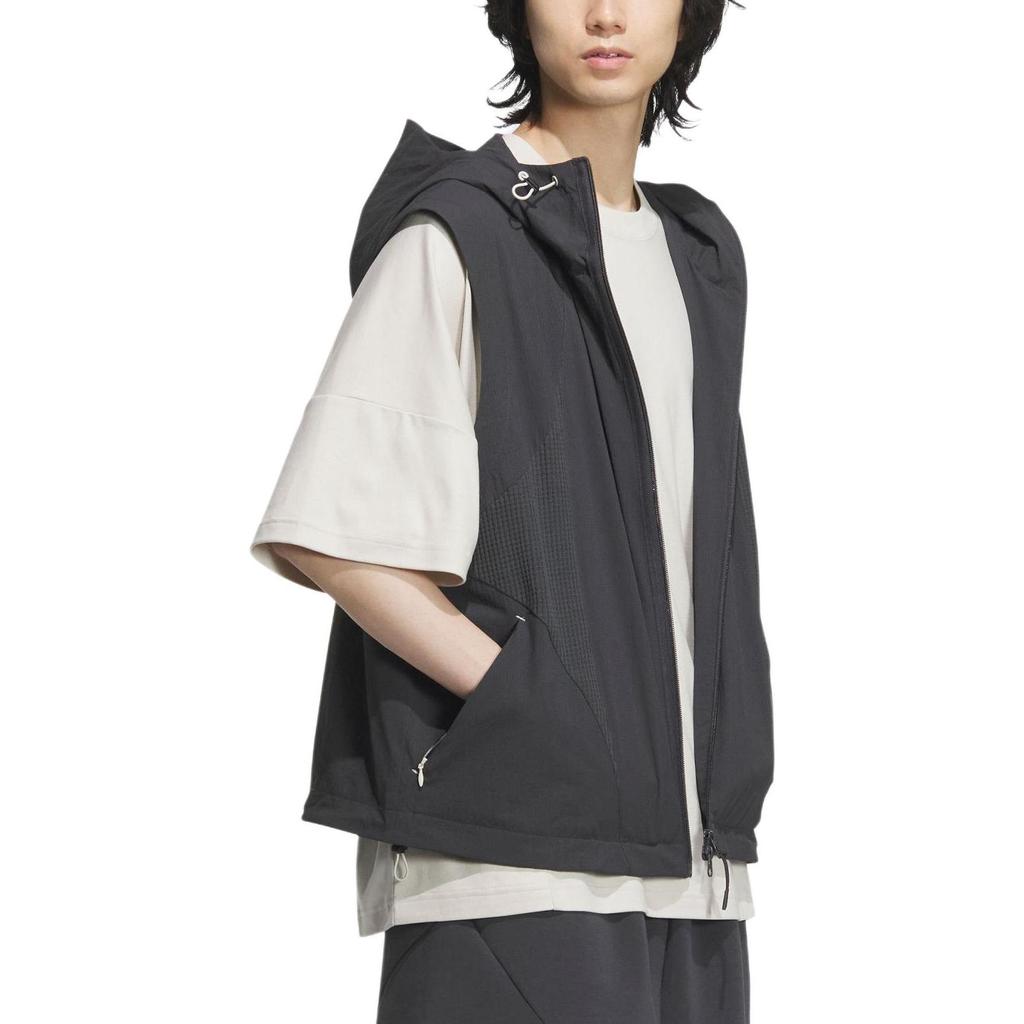 Новый мужской тканый жилет Adidas FUTURE STYLE, цвет «карбоново-черный», JL9962