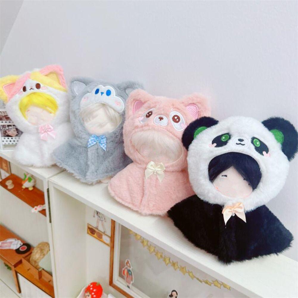 10CM Cartoon Animal Shawl Hairy Doll Clothes Gift Doll Plush Cloak