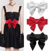 Wide Side Waist Belt High Quality Waist Straps Fashion Big Bow Waistband Dress Cummerbunds