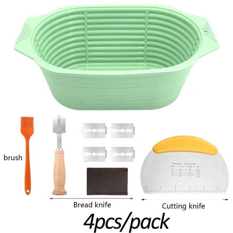 Силиконовая корзина для хлеба, домашняя выпечка, тесто, антипригарное покрытие, корзина для хлеба, миска для разрыхлителя, мягкая складная выпечка хлеба, кухонные принадлежности