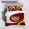 VfB Stuttgart Football Printed 3 Pieces Bedding Set, Comfortable Skin Friendly Bedroom Duvet Cover Set