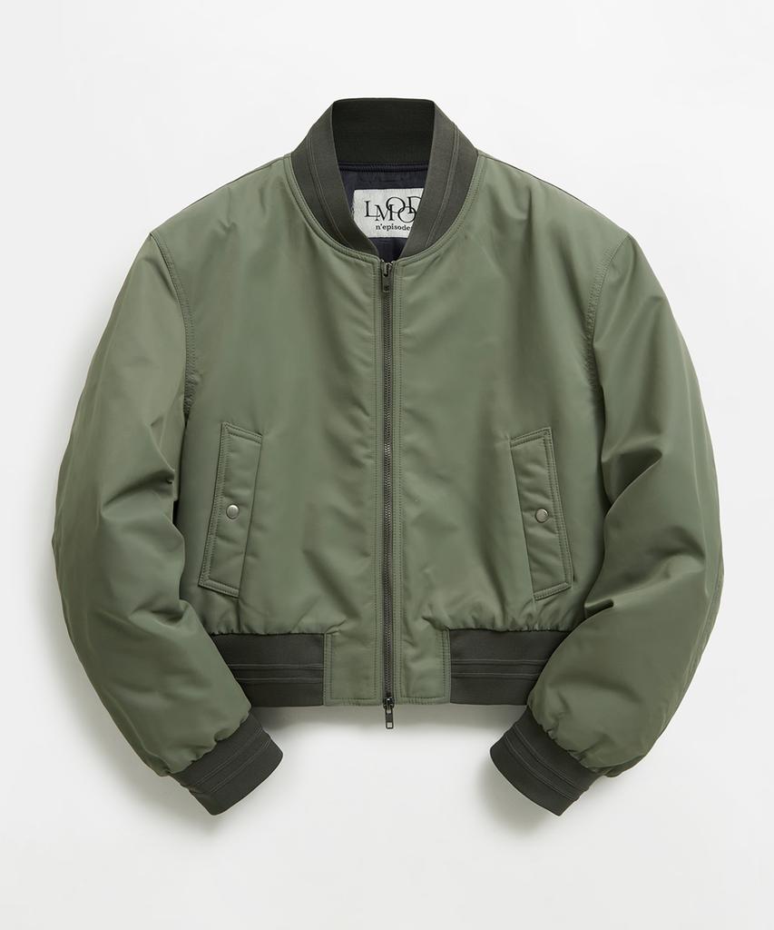 Lmood Bare Nylon Ma-1 Bomber Jacket Khaki