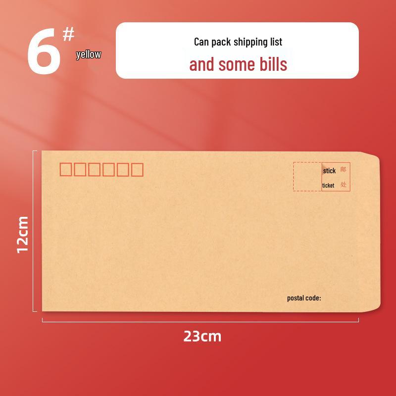 A4 Thick Kraft Paper Envelopes - Yellow-White, Multiple Sizes, Customizable