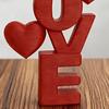 3D-печатная фигурка любовного письма, Красное сердце LOVE Настольное украшение для декора свадьбы и годовщины, Романтический знак на стол ко Дню святого Валентина для спальни,