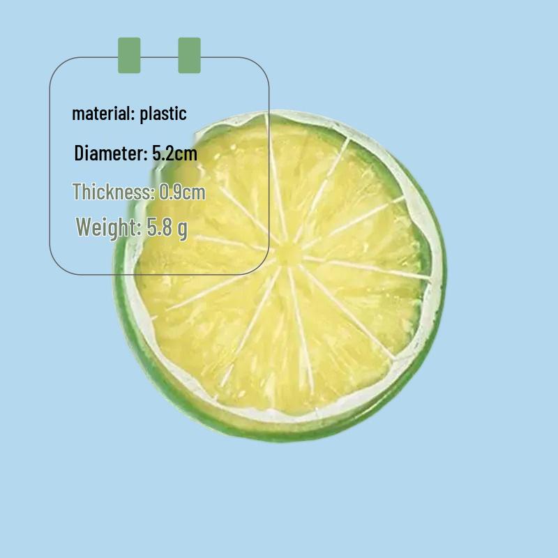 Пластиковые модели долек лимона для DIY-украшений и декора кухни или фотосессий