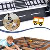 1 рулон DIY ленты для дорожного трека черного цвета, многоразовые наклейки для дорожной ленты для украшения вечеринок и гонок, предварительно наклеенные, с блестящей отделкой, на автомобильную тематику