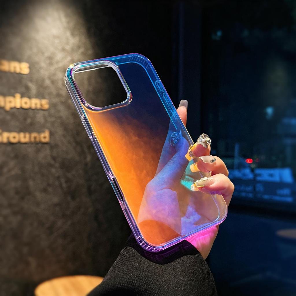 Чехол для iPhone 17 Pro Max Apple 16 Градиентные Лазерные Полосы Магнитная Защитная Крышка