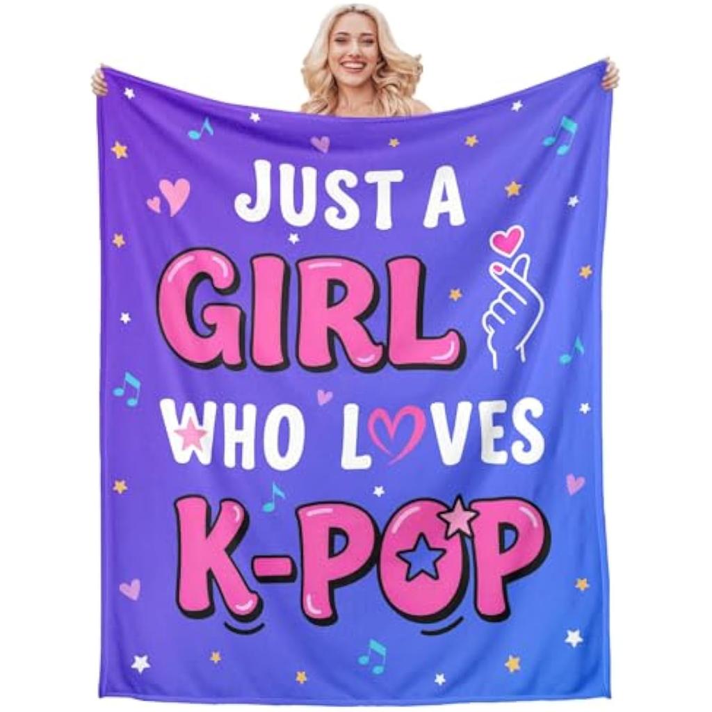Просто Девочка Одеяло Фланелевое Одеяло Для ЛЮБИТЕЛЕЙ K-POP Мягкое Идеальный Подарок на День Рождения Домашний Декор для Кровати Дивана Уличный Туристический Плед
