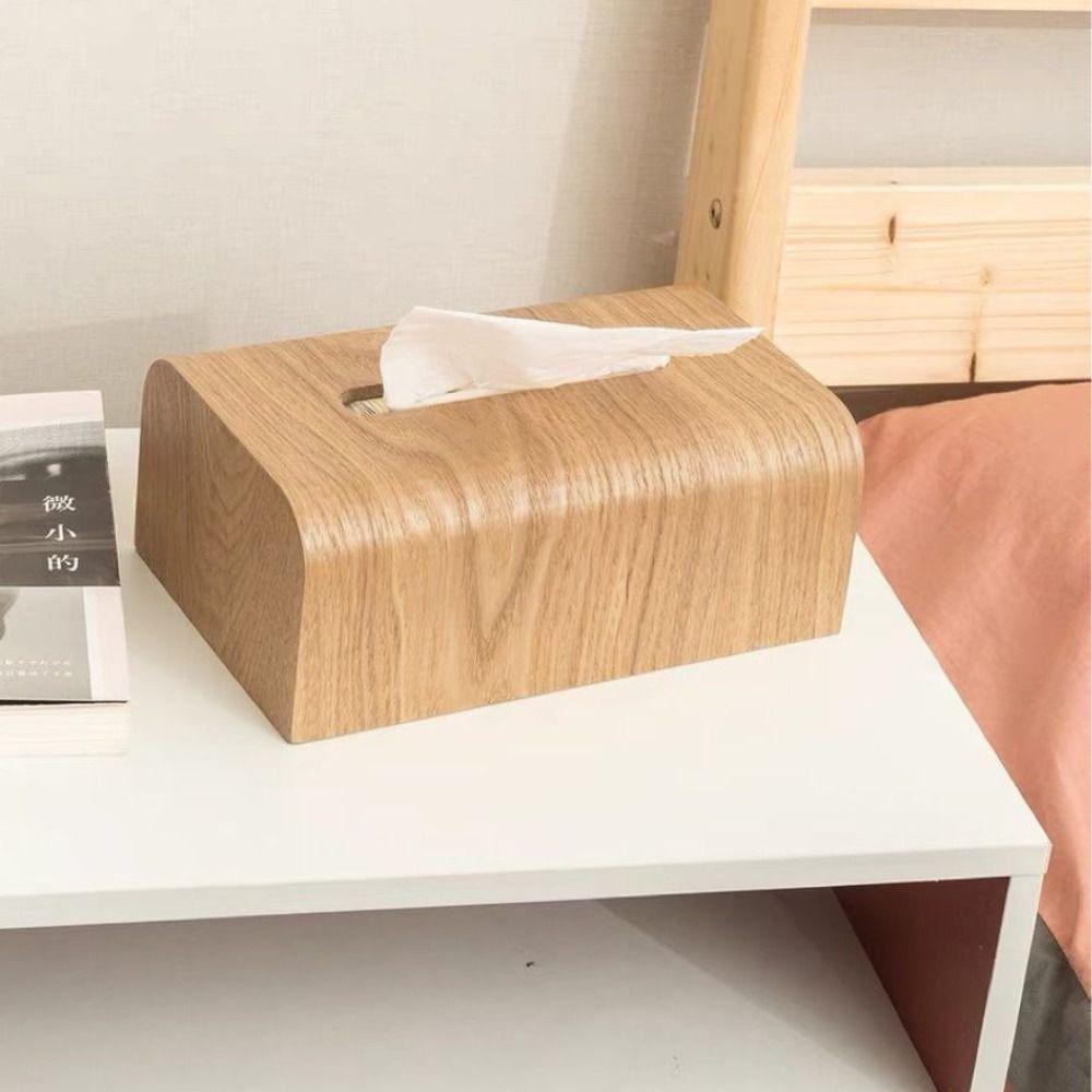Nordic Style Solid Wood Tissue Box Drawer Design Tissue Organizer Creative Tissue Case Bathroom