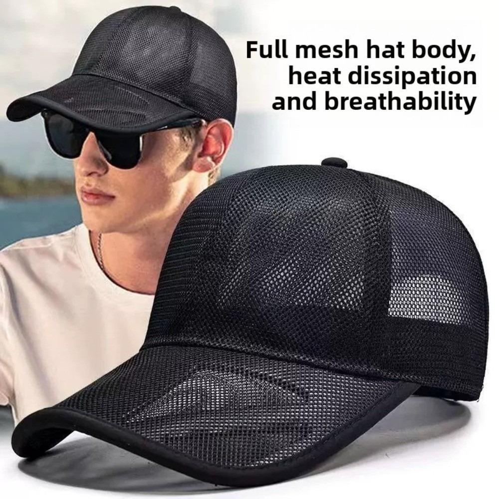 Quick-dry Mesh Baseball Cap Adjustable Sports Mesh Caps Trucker Cap Men Snapback Hat  Summer