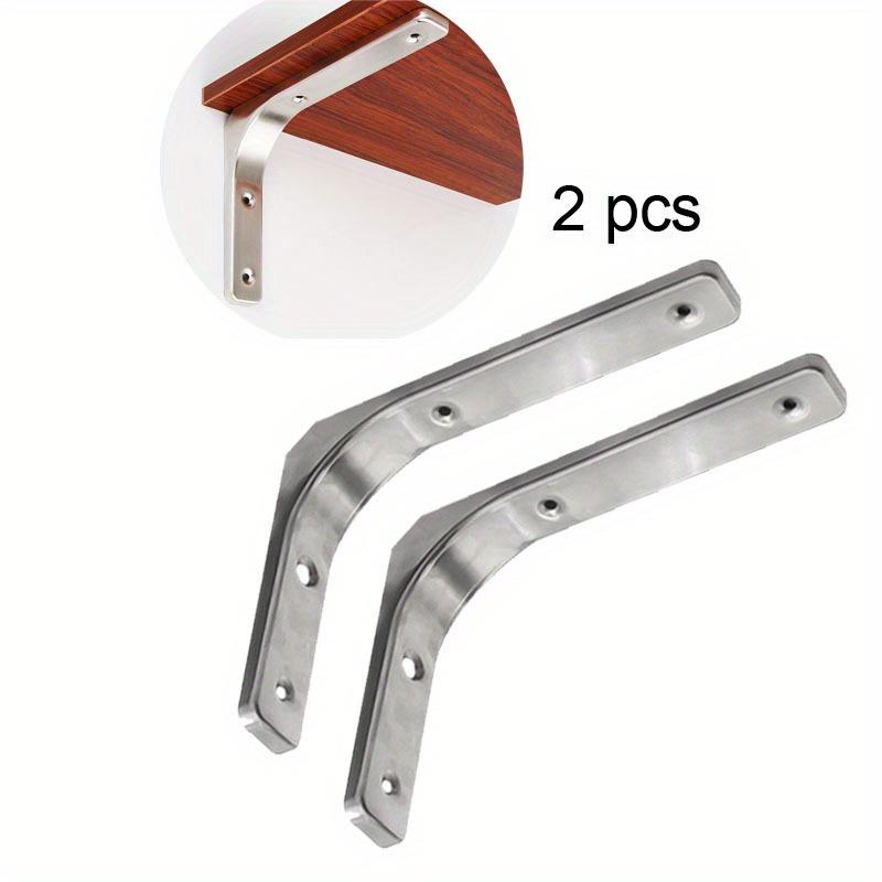 2pcs L Bracket for Shelves Heavy Duty Thickened and Widen Hidden Brace Joint Angle Brackets