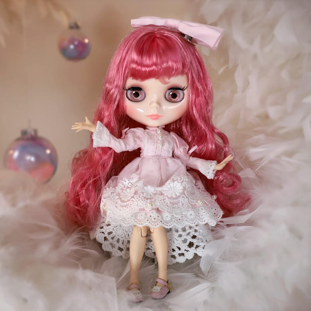 ICY Fortune Days Кукольная одежда розового цвета, подходит для куклы ростом 30 см. Платье подходит для Obitsu Licca Одежда - юбка, 1/6 Аксессуары, Blythe, 24,