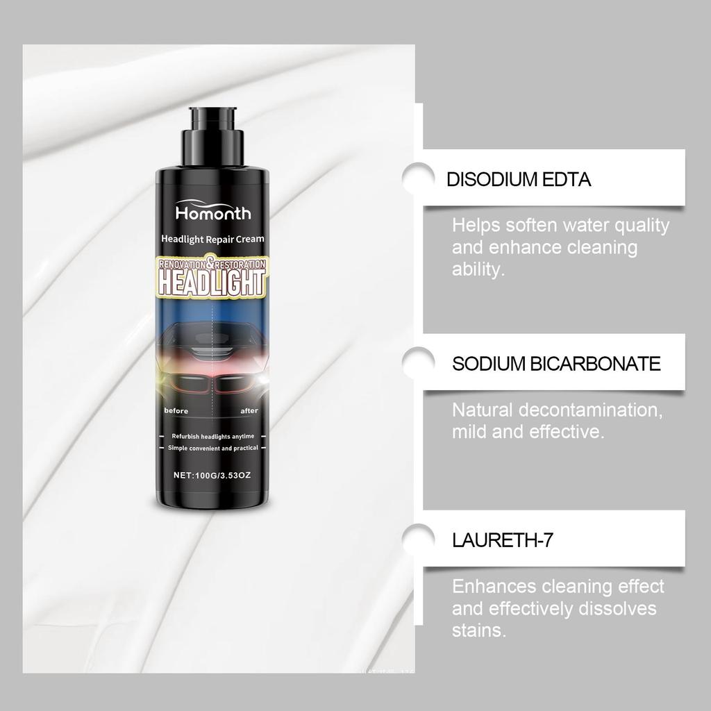 Паста для ремонта автомобильных фар Homonth, заполнение царапин, ремонт износа, уход за лампами, техническое обслуживание, расходные материалы для ламп