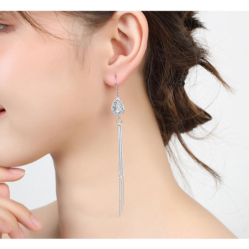 Lindon Copper Alloy Zircon Earrings Drop Earrings For Women Wedding Party Gifts