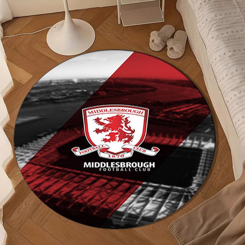 1PC rug Football Club Emblem Round mat Home Decor, Chair rug For livingroom,Bedroom, doormat home decor Birthday Gift Christmas Gifts