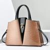 Classic Retro Crossbody Bag Fashionable Large Capacity Women's Handbag Crocodile Pattern Shoulder Bag Commuting Tote Bag Women