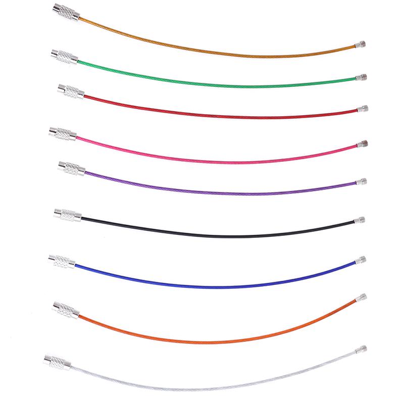 10 шт. 1,5*150 мм нержавеющая сталь круглая петля держатель брелок веревка наружные инструменты