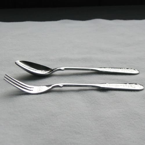 Nagao Darjeeling Teaspoon and Cake Fork, Set of 2, Stainless Steel, Dishwasher Safe, Made In Japan