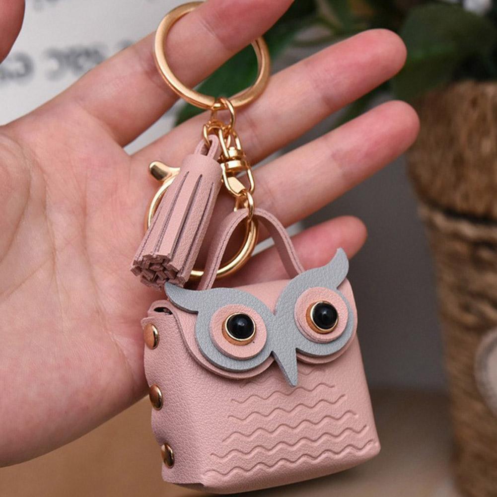 Кошельки для монет из искусственной кожи, симпатичная сумка для ключей, кошелек для монет в виде совы, мини-кошелек для ключей от машины, женский школьный кулон, кошелек Y6V4