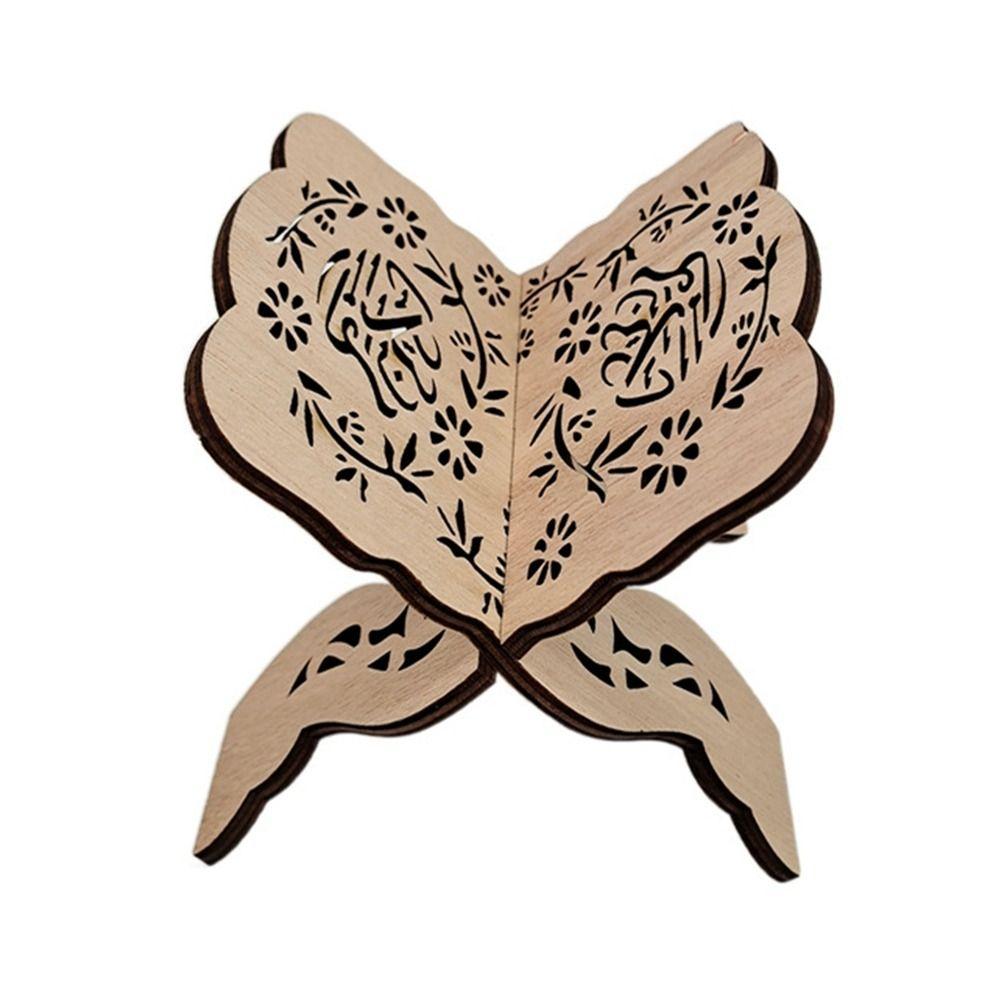1Pcs Wooden Bible Quran Ramadan Islamic Muslim Home Decoration Book Shelf Book Stand Display Stand