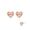 Silver Heart Cubic Earrings Sc24D03E