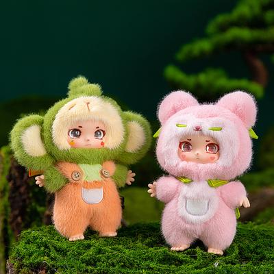 Новая плюшевая игрушка Персиковый Лис Детская кукла-обезьянка Подвесное украшение для рюкзака Исцеляющий подарок на день рождения для стола