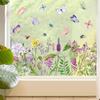 Flowers Butterfly Window Sticker Double Sided Printed Electrostatic Beautiful Spring Coming Style Bedroom Glass Decal Home Decor