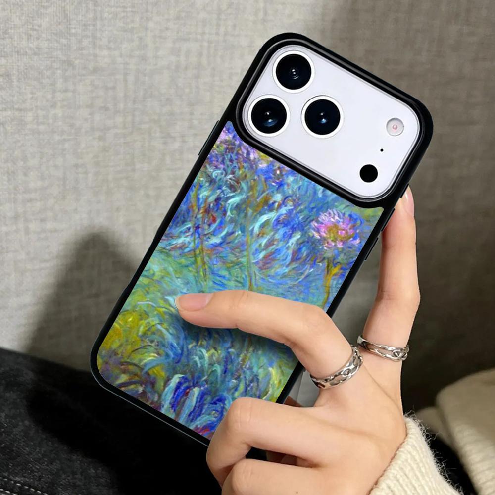 Чехол Case для iPhone 17 Air 16 Pro Max 15 Plus 11 13 Mini 14 12 Задняя крышка телефона Искусство Клода Моне картина