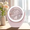 LED Fan Lamp USB Rechargeable Table Lamp With Hooks Ceiling Fan For Study Bedroom Living Room Office Multi Scenario Usage Fan