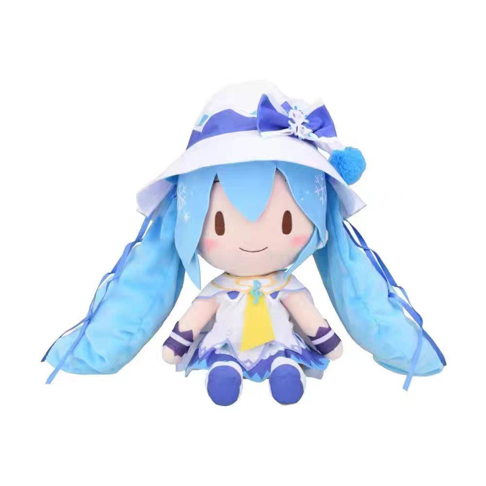 Authentic Bilibili Spot Hatsune Miku Miku Doll Fufu Plush Doll White Spotless Cherry Blossom Sky Cute Plush Toy Collection Gifts