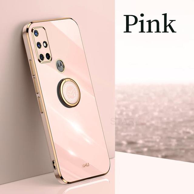 Чехол-держатель с покрытием для Motorola Moto G30 G20 G60 G50 G10 G52 G22, чехол-подставка Moto 20 E20 E7 G9 Plus G8 Play Power, мягкий силиконовый чехол для телефона с подставкой