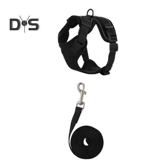 Кошачья шлейка и поводок для прогулок, регулируемый, устойчивый к побегу, жилет для котят, шлейка со светоотражающими полосками для котят средних и больших размеров