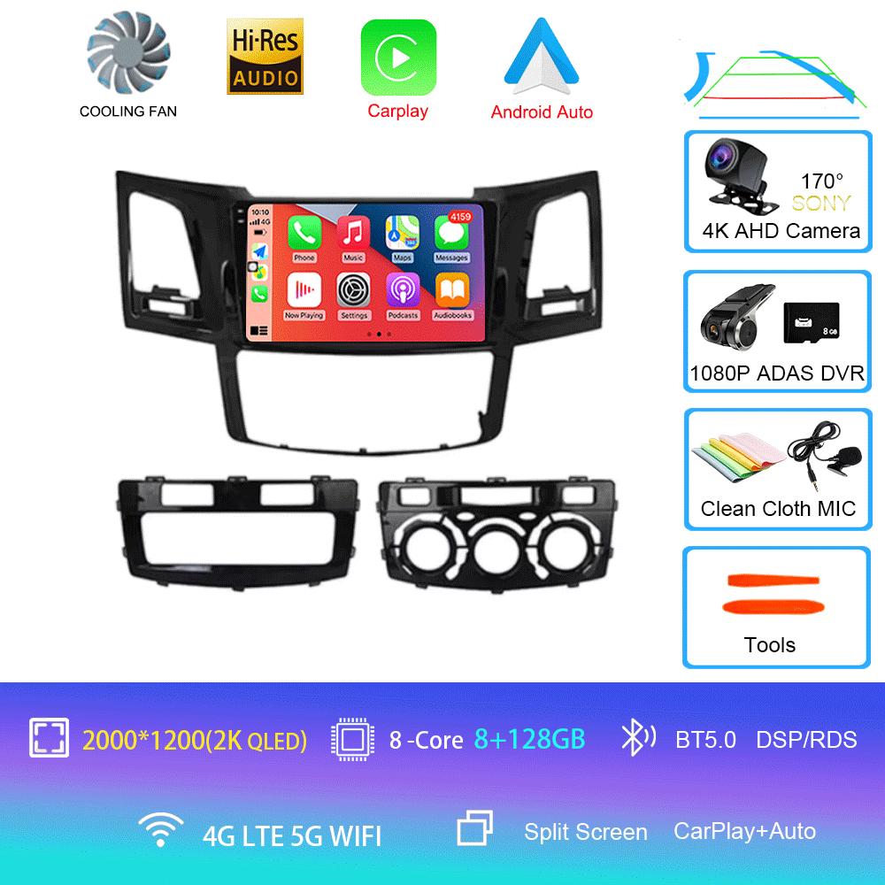 Для Toyota Fortuner Hilux Revo Vigo 2005-2007 Автомобильный радиоприемник Android 14 Carplay Мультимедийный проигрыватель Автомагнитола Стерео 2din Головное устройство