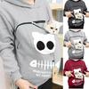 Women’s Sweatshirt  Pouch Hood Tops Carry Cat Breathable Pullover Blouse