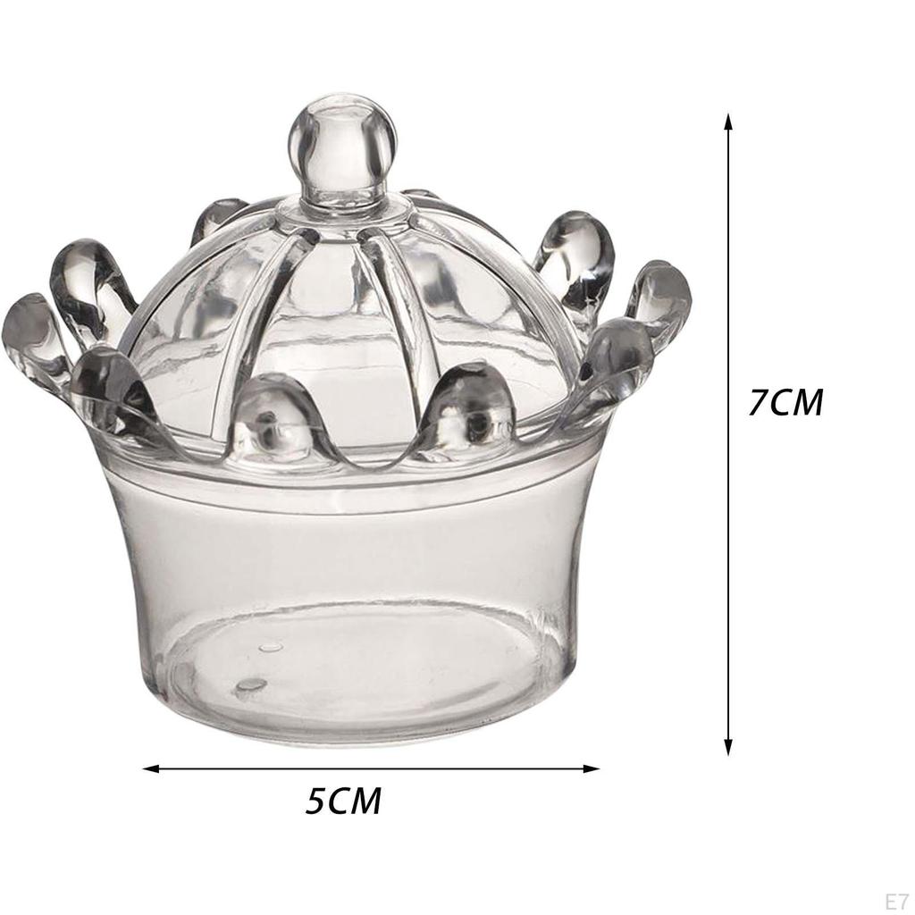 6 Pieces Mini Box Candy Jars Jewelry Storage Gift with Sealed Lids Party