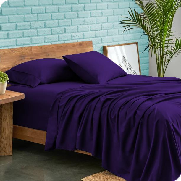 Роскошный комплект простыней из 4 предметов 600TC 100% египетский хлопок с однотонным узором и глубоким карманом 30 см – ультрамягкий, прочный комплект постельного белья с глубоким карманом для всех размеров