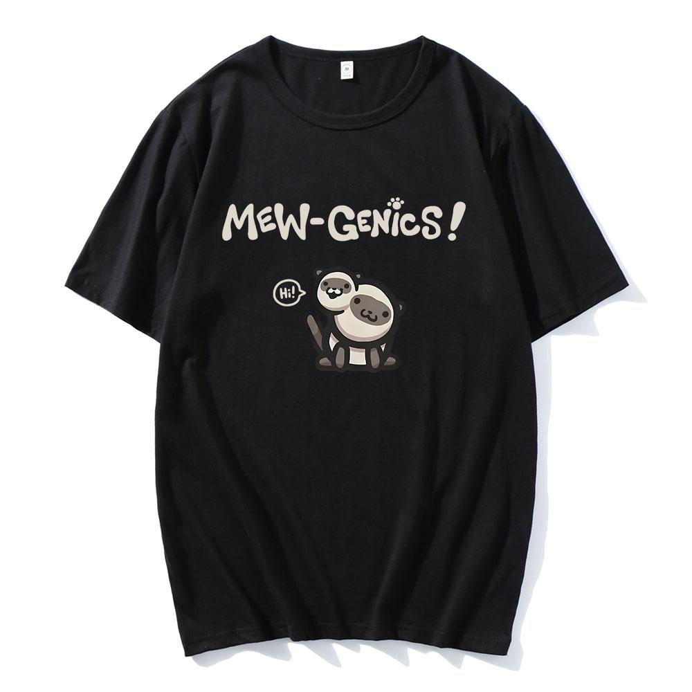 Mewgenics Футболка Stacy Летняя с круглым вырезом Модные футболки Уличный стиль Унисекс Забавные футболки с мультяшным принтом Унисекс футболки