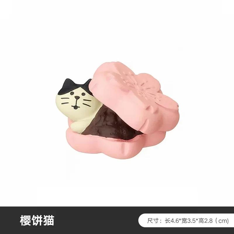 Zakka Япония Чайный домик Кот Япония Украшение Фигурки Полимерная глина Коллекционный Домашний декор Аксессуары для стола Украшение сцены Подарки