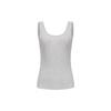 Solid Color Quick-Dry Breathable Moisture-Wicking Ribbed Cotton Tank Top Women Tops Gray 4A1H75-202