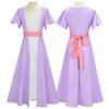 Anime Figures Rose Costume Tea Party Cosplay Costume Light Purple Elegance Halloween Carnival Party Adult Dress For Woman