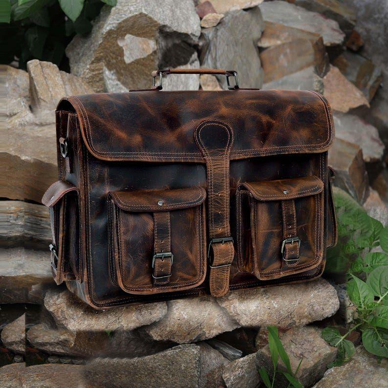 Сумка-мессенджер ручной работы из натуральной кожи буйвола, офисная сумка-портфель для мужчин и женщин, кожаная сумка для ноутбука, сумка-портфель через плечо