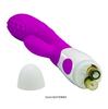 Massaging Silicone Vibrator with Clitoral Stimulator - Pretty Love Arthur