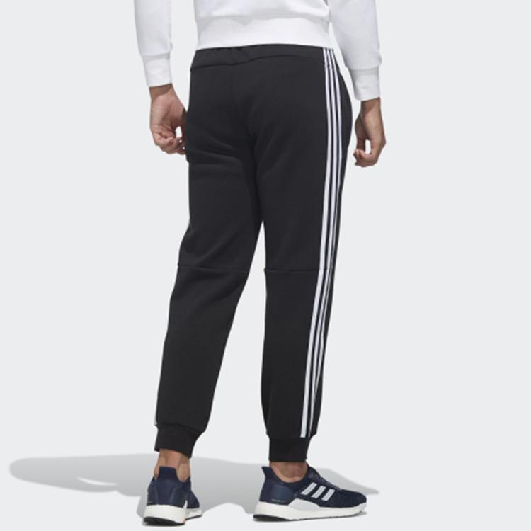 adidas Облегающие трикотажные спортивные брюки с 3 полосками, мужские штаны, черные FM9431