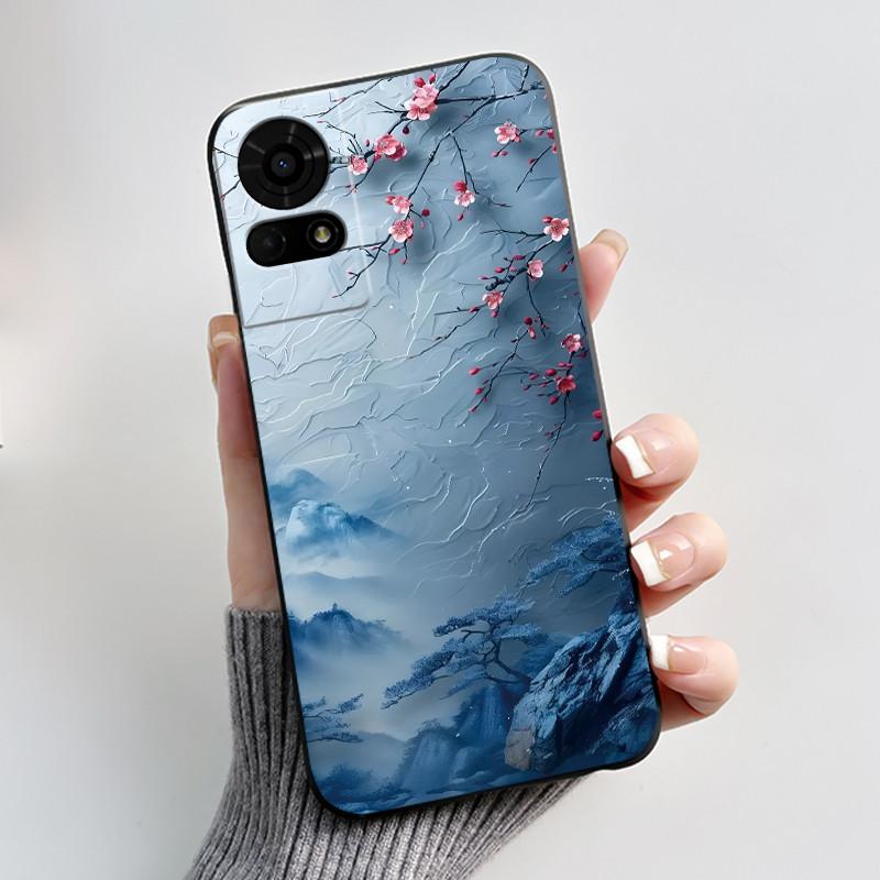 Cute Case For TCL K23 / TCL K24 Funda TCL 50 LE T510SPP Capa Printing Shell Protective Cover Soft Silicone Cartoon Black Casing