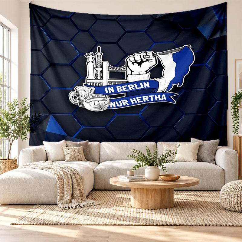 hertha bsc FC Wall Tapestry, Soft Fabric Wall Hanging, Decorative Backdrop For Bedroom Home Wall Art