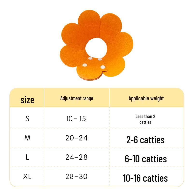 Sunflower Felt Cat Cone: Post-Surgery Anti-Lick Elizabethan Collar